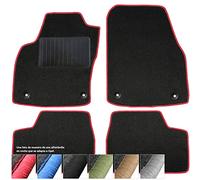 moto-MOLTICO Material Alfombrillas Antideslizante Coche Terciopelo - 4 Piezas - Rojo - para: Opel Adam Corsa D 2006-2014