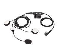 Moto Motocicleta Casco de Bicicleta Auricular Auricular Micrófono Micrófono, Motocicleta Auricular Bilateral + U94 PTT 7.1 Mm Estéreo Reducción de Ruido Auricular de Motocicleta con Clip para Kenwood