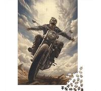 Moto Paquete De 1000 Piezas Caballero del Desierto Papel Ecológico Personas Que Aman Entrenamiento Cerebral Portátil Fácil Almacenar Rompecabezas 38x26cm/1000pcs