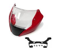 Moto Parabrisas para Ducati para Monster 797 821 1200S 2014-2016 Deflector De Humo De Parabrisas con Tornillos De Montaje De Soporte Deflector Cupula Moto(Red)