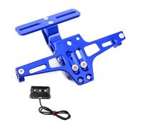 Moto Porta-Matrícula para CFMOTO 650MT 650NK 400NK GT Motocicleta Trasera Ajustable Soporte para Matrícula Luz LED(Blue)