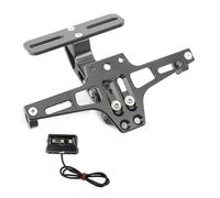 Moto Porta-Matrícula para CFMOTO 650MT 650NK 400NK GT Motocicleta Trasera Ajustable Soporte para Matrícula Luz LED(Titanium)