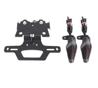 Moto Porta-Matrícula para Suzuki para GSX-8S 2025 Eliminador Guardabarros Marco Trasero Placa LED con Lámpara Señal Giro Soporte Licencia Ajustable(Type A)