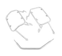 Moto Portaequipajes Trasero para BMW R1250GS para Adventure 2018-2023 R1200GS ADV LC 2013-2022 Motocicleta Alforja Acero Inoxidable Marco Soporte Caja Lateral(Silver Pannier Rack)