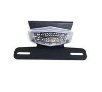 Moto Portamatrícula Guardabarros Limpio Trasero Eliminador De Luz Freno LED para TW200 Soporte Placa Registro para TW 200 1989-2022(Claro)