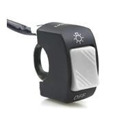 Moto puesta en marcha Interruptor 22mm Interruptor Universal Para Manillar De Motocicleta Resistente Al Agua Control De Faros Delanteros Para Scooter Accesorios Para Moto Interruptor De 12 V(White)