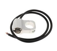 Moto puesta en marcha Interruptor 25mm 1 Pulgada Interruptor Encendido Apagado Para Faros Antiniebla Motocicleta ATV Manillar Impermeable Cromado 12V Accesorios Motocicletas Botón Interruptor
