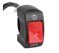 Moto puesta en marcha Interruptor 7/8" 22mm Interruptor De Manillar Para Faro De Motocicleta Impermeable Para Scooter Interruptor De Segunda Línea Accesorios Universales De 12 V(Red)
