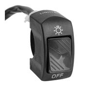 Moto puesta en marcha Interruptor 7/8"22mm Interruptor Universal Encendido Apagado Para Motocicleta 12 V Resistente Al Agua Moto Para Scooter Segunda Línea Faro Para Manillar Accesorios(Black)