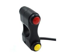Moto puesta en marcha Interruptor 7/8" 22mm Interruptores Manillar Motocicleta Luces Emergencia Freno Luces Antiniebla Bocina Encendido Apagado Arranque 3 Botones 12V Piezas Aluminio