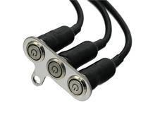 Moto puesta en marcha Interruptor Diámetro 0,7Cm Interruptor Encendido Apagado Motocicleta Acero Inoxidable Con Montaje Ajustable En El Manillar Resistente Al Agua 12V Para CC Repuesto