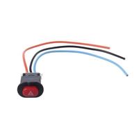 Moto puesta en marcha Interruptor Longitud 10cm 3,94 Pulgadas Interruptor Luces Emergencia Para Motocicleta Doble Intermitente Señal Emergencia Con Bloqueo De 3 Cables Piezas Motocicleta