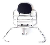 Moto Rear Rack Luggage para Vespa S150 LX150 LXV150 Primavera Sprint 150 GTS300 2017 2018 2019 Portaequipajes Trasero con Abrazadera Metálica Adicional(Chrome 300)