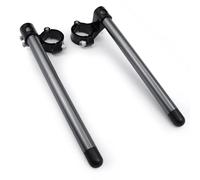 Moto Riser Manillar de Motocicleta CNC Cafe Racer Racing 37 41 45 48 50MM Clip On Horquilla Elevador 1.5 Pulgadas On Alzas Manillar(Grey Black 43MM)