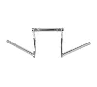 Moto Riser Manillar de Motocicleta Negro/Cromado 7/8" y 1" para Tracker, para Drag Z Bar Iron Motorbike Alzas Manillar(Chrome 22mm)