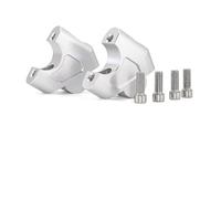 Moto Riser para Motocicleta CB650R 2019 con Kit elevadores Manillar desplazados, Adaptador extensión Abrazadera Elevador Aluminio Alzas Manillar(Plata)