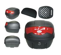 Moto Scooter Top Case Baul Maleta con Respaldo Negro