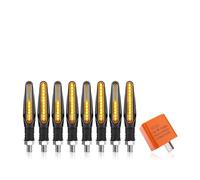 Moto Señal Vuleta Lámpara Luz LED De Intermitentes para Motocicleta, Intermitente, Relé Incorporado De Agua Corriente, 12LED, 10MM, Lámpara De Señal De Giro, Luces Intermitentes para Motocicleta