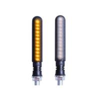 Moto Señal Vuleta Lámpara Luz LED Intermitente para Motocicleta, Señales De Parada, Luces De Agua Corriente, Intermitente Trasero/DRL, Relé Incorporado, 2 Uds.