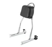 Moto Sissy Bar Kit De Almohadillas Respaldo Para Pasajero Trasero Motocicleta Para Harley Softail Standard FXST 2000-2005 Respaldo Trasero Pasajero(Plata)