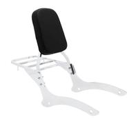 Moto Sissy Bar Portaequipajes Con Respaldo Para Motocicleta Para Yamaha Vstar 1100 Classic 2000-2011, Almohadilla De Trasero Y Soporte Carga Respaldo Trasero Pasajero(Plata)