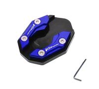 Moto Soporte Placa Pie Cabra Almohadilla De Soporte Lateral para Placa De Extensión De Motocicleta para Suzuki V-Strom 250 DL250 V-Strom M250SX, Base Antideslizante.(Azul)