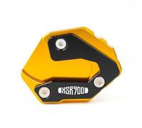 Moto Soporte Placa Pie Cabra Extensión De Pata De Cabra para Motocicleta para Yamaha XSR700 XSR900 (2015-2025) con Base Antideslizante(Oro 2)