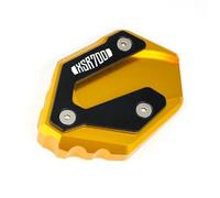 Moto Soporte Placa Pie Cabra Extensión De Pata De Cabra para Motocicleta para Yamaha XSR700 XSR900 (2015-2025) con Base Antideslizante(Oro 1)
