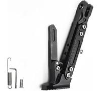 Moto Soportes para Piaggio Beverly/Beverly S 300/400,Aleación de Aluminio Ajustable Soporte Lateral Caballete Motocicleta Accesorios Piezas,Black