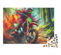 Moto Todoterreno Rompecabezas 1000 Piezas - Difícil Y Satisfactorio, Corte De Precisión, Juego Familiar, 52x38cm/1000pcs