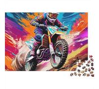 Moto Todoterreno Rompecabezas Difícil 1000 Piezas - Desafío Mindful, Piezas Gruesas Y Seguras, Ideal para Decorar O Regalar, Póster, 52x38cm/1000pcs