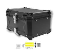 Moto Top Case, 65L Impermeable Cofres Motoes para Almacenamiento Cascos, Baúl de Almacenamiento con Doble Llave, Caja de Cola de Motos con Cerradura de Seguridad, para la Mayoría de Motos