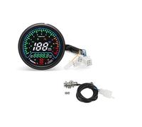 Moto Velocímetro Tacómetro Velocímetro digital universal para motocicletas con odómetro, pantalla LED y tacómetro para de 12V
