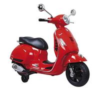 Moto Vespa de Batería para niños +18 Meses Moto bateria 12V (102 x 50,5 x 75,5 cm, Rojo)