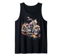 Moto Vintage - Road Trip Explosive Multicolor Camiseta sin Mangas