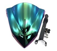 Moto Windshield para MT07 para MT-07 MT 07 2014 2015 2016 2017 2018 2019 2020 Parabrisas Delantero Deportivo Deflector Viento(Rainbow 2014-2017)