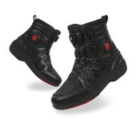 Moto Zapatos De Moto para Hombre Zapatos De Calle Reforzados Protección contra Golpes De Moto Suela Antideslizante Botas Deportivas Cómodas para Carreras Y Turismo (Black,45)