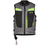 Motoairbag MAB v4 Chaleco Airbag, negro/gris/neón, Talla XXL/XXXL