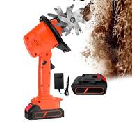 Motoazada Inalámbrica De 21v Para Jardinería, Motoazada Eléctrica De Jardín 2 En 1 A 360 Rpm, Mini Cultivador Con Batería De 2.0ah Y Cargador, Ancho De Labranza De 5" Y Profundidad De 4"