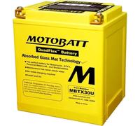 Motobatt Batería MBTX30U 12 V 32 Ah CCA: 385A YB30LB, 53030 L: 166 mm x H: 175 mm x B: 126 mm