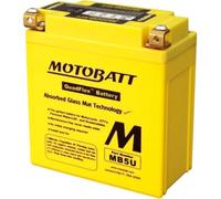 MotoBatt MB5U (12V 7 Amp) 105CCA Factory Activated QuadFlex AGM Battery