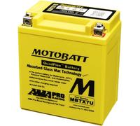 MotoBatt MBTX7U (12V 8 Amp) 115CCA Factory Activated QuadFlex AGM Battery