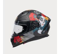 MOTOBLOUZ EROS CALAVERA Casco Integral con Visera Solar | Homologado ECE 22.06 | Casco Full-Face Moto y Scooter | Mujeres y Hombres | Tallas XS-XL