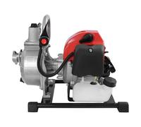 motobomba de agua a gasolina 1,7 CV con motor de 2 tiempos de 1,25 kW, bomba de agua sucia, altura de extracción 30 m, caudal de 10.000 L/H, bomba de alta presión para drenaje/transporte de agua