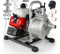 Motobomba de explosión 1" | 8.000 litros/hora | Motor de 2 tiempos monocilíndrico | 2 kW | Prevalencia 25 m | Profundidad de aspiración 8 m | 7000 RPM