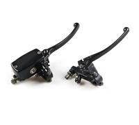 Motocicleta 7/8 "22 MM Manillar Cilindro Maestro Control Freno Hidráulico con Palanca De Embrague Conjunto Palanca Embrague Freno Motos(Black)