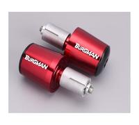 motocicleta 7/8 "22mm Extremo Del Manillar De La Motocicleta CNC Manillar De Aluminio Empuñaduras Tapas Para SUZUKI BURGMAN AN125 AN200 AN250 AN400 AN 650 650 extremo del mango(Red)
