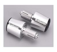 motocicleta 7/8 "22mm Extremo Del Manillar De La Motocicleta CNC Manillar De Aluminio Empuñaduras Tapas Para SUZUKI BURGMAN AN125 AN200 AN250 AN400 AN 650 650 extremo del mango(Silver)