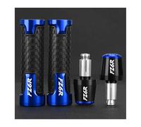 motocicleta 7/8" 22MM FZ6 Puños De Manillar Tapa De Extremo De Manillar PARA FZ6R FZ6 2004 2005 2006 2007 2008 2009 2010 Motocicleta extremo del mango(Black Blue)