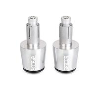 motocicleta 7/8 "22mm Motocicleta Manillar Agarre Extremo Manillar Cubierta Extremo Enchufe Para SUZUKI RF 900R RF900 R RF 900 R 1994 1995 1996 1997 extremo del mango(Silver - Black)